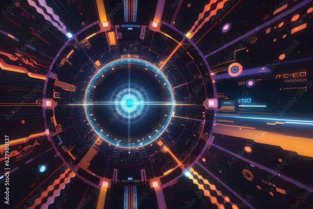 Obraz premium Imaginary technology background