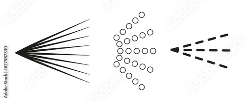 Spray icon set. Water drop hairspray
