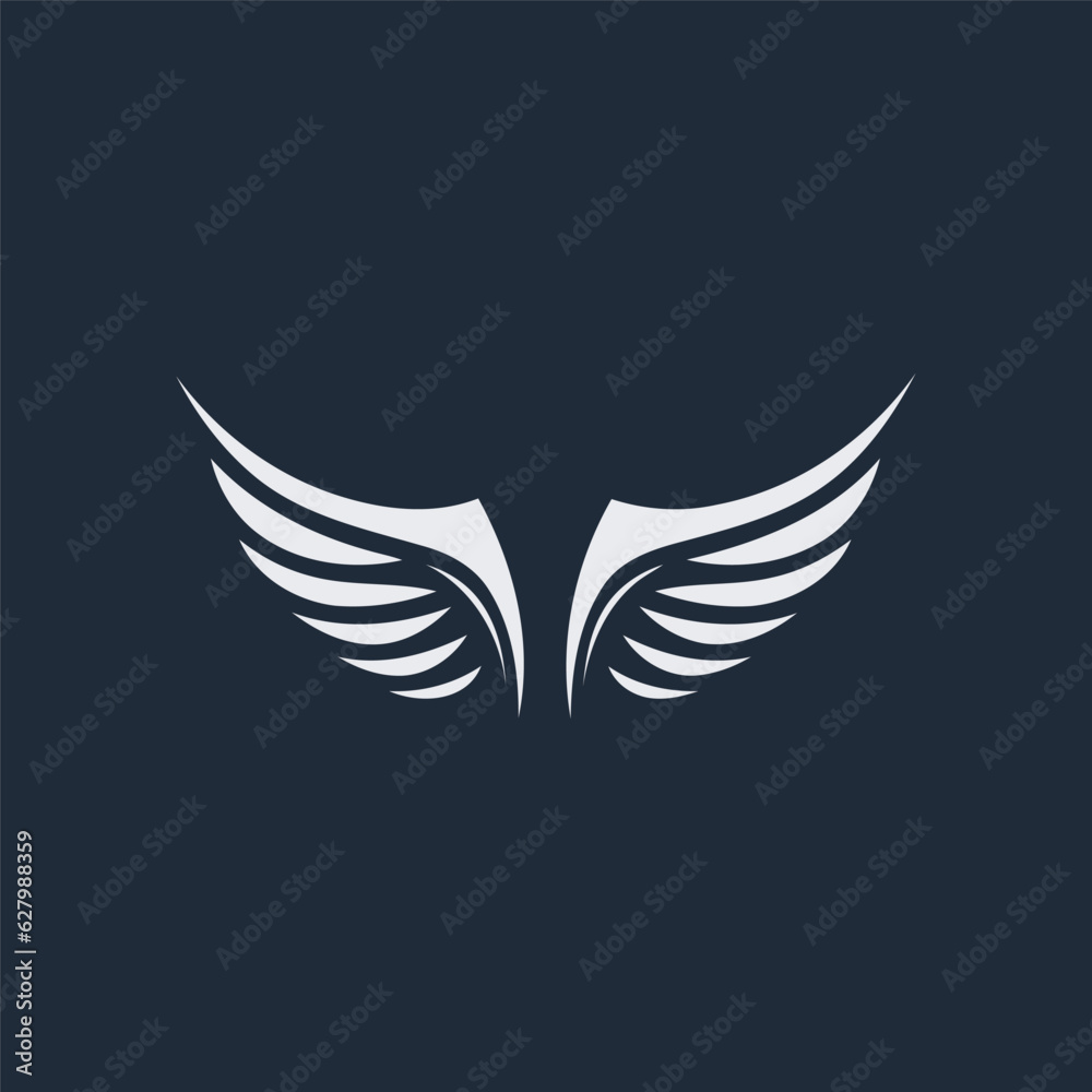Obraz premium Wings logo design vector illustration
