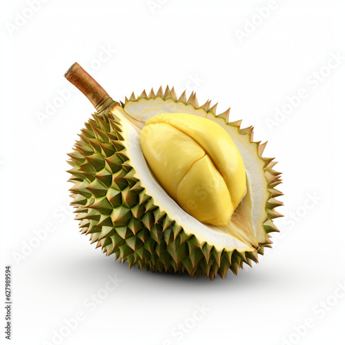 durian on a white background