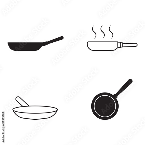 frying pan icon vector