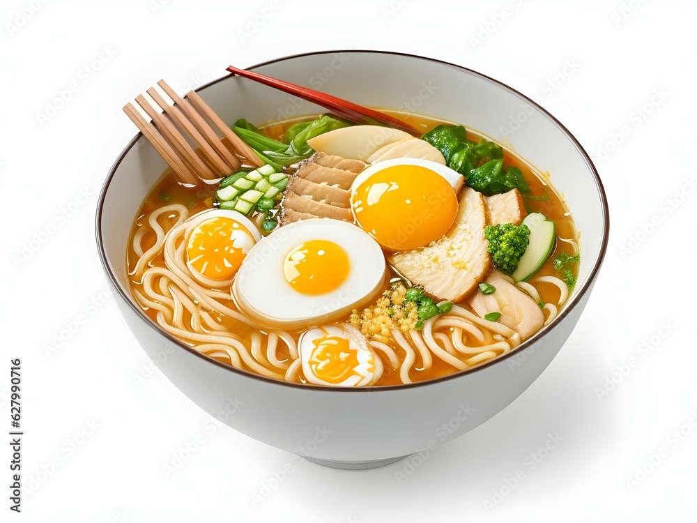 Food Object Close Up of Ramen Noodle Served on a Mug With White Background Food Object Close Up of Ramen Noodle Served on a Mug With White Background