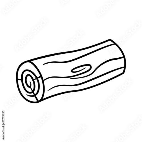 Wooden log icon vector. Wood illustration sign. Tree symbol or logo.