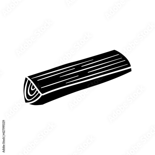 Wooden log icon vector. Wood illustration sign. Tree symbol or logo.