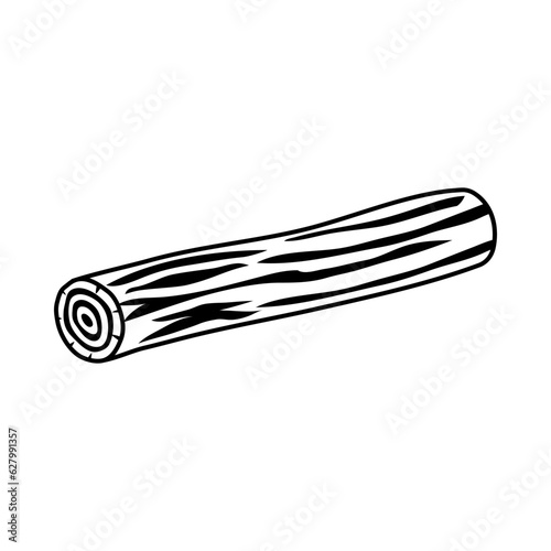 Wooden log icon vector. Wood illustration sign. Tree symbol or logo.
