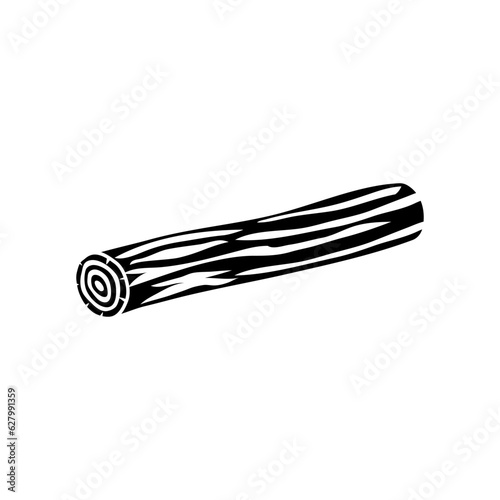Wooden log icon vector. Wood illustration sign. Tree symbol or logo.
