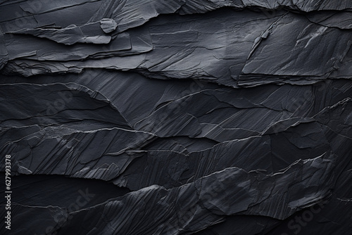 Black slate background or texture. Dark slate surface. Black slate background or texture.