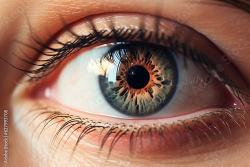 Close-up of human eye. Macro shot