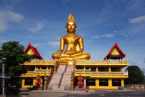 Big golden Buddha statue in Thailand