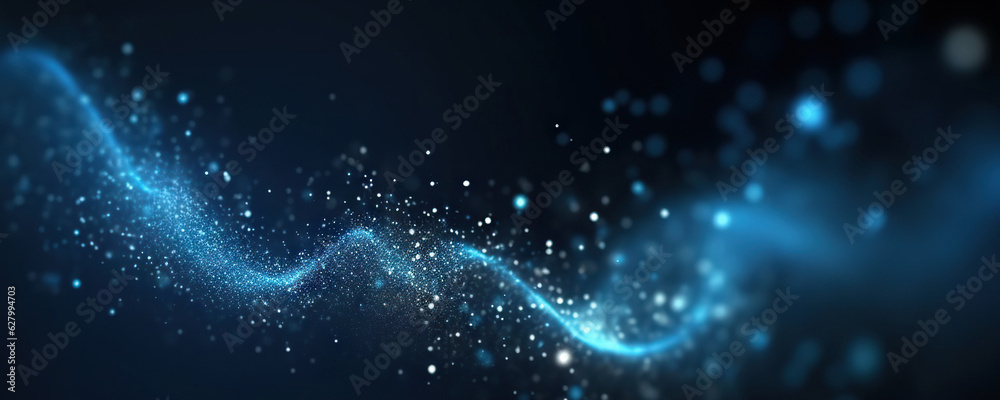 Fototapeta premium Abstract digital background. Data universe illustration. Ideal for depicting network abilities, technological processes, digital storages, science, education, etc.