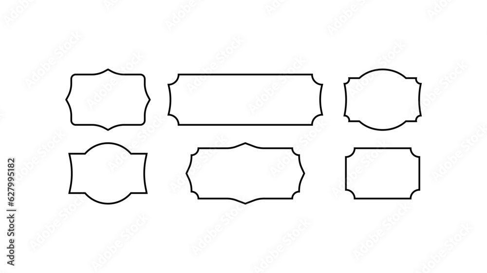 Obraz premium Icons for banners. Lines, black, advertising banners, memo icons Vector icons