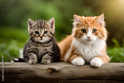 two kittens generated Ai © Sadia