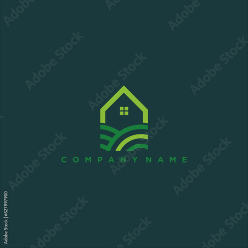 Farm logo design. Home, House, Nature and Agriculture logo concept. Vector logo template