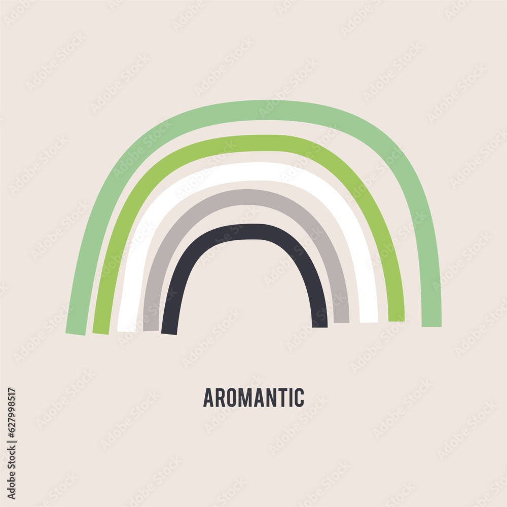 LGBTQ Pride Rainbow Flag. LGBT Community Design - Aromantic. Stock ...