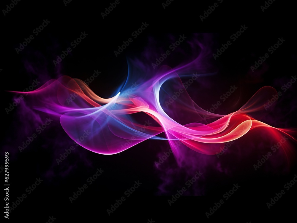 abstract background with colorful neon smoke. Generative ai abstract background with colorful neon smoke. Generative ai