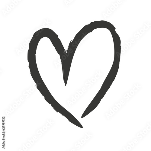 Cute ink heart shape illustration