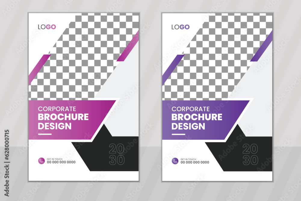 Business brochure cover design vector template and annual report design