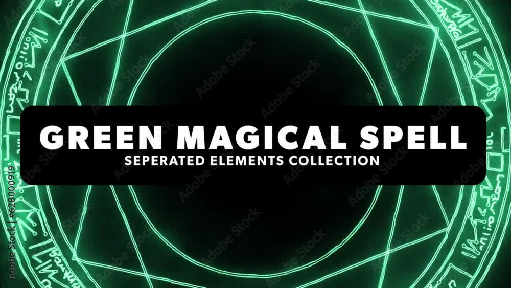 4K Green Magical Shield Separated Elements Collection, customize your own magical shield. Superhero inspired protection spell
