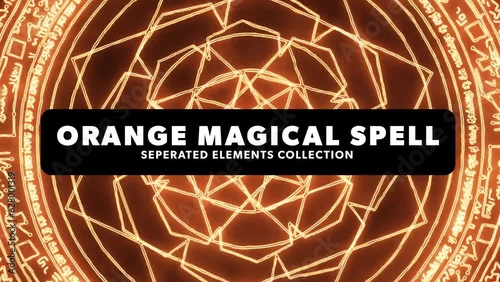 4K Orange Magical Shield Separated Elements Collection, customize your own magical shield. Superhero inspired protection spell