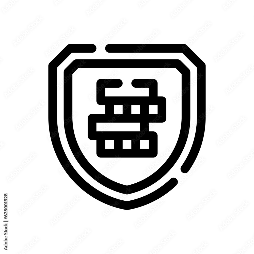 shield line icon