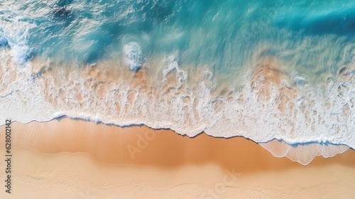 waves on the coast  beautiful view of the sea from above. Suitable for for gadget wallpaper. Generative ai