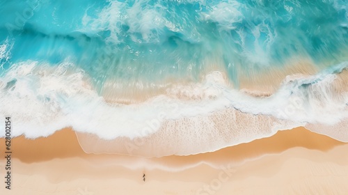 waves on the coast, beautiful view of the sea from above. Suitable for for gadget wallpaper. Generative ai