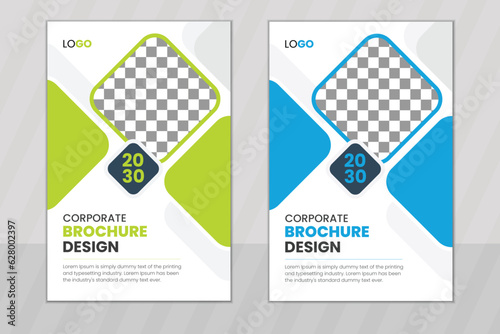 Business brochure cover design vector template and annual report design