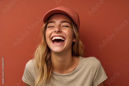 smiling girl with happy face