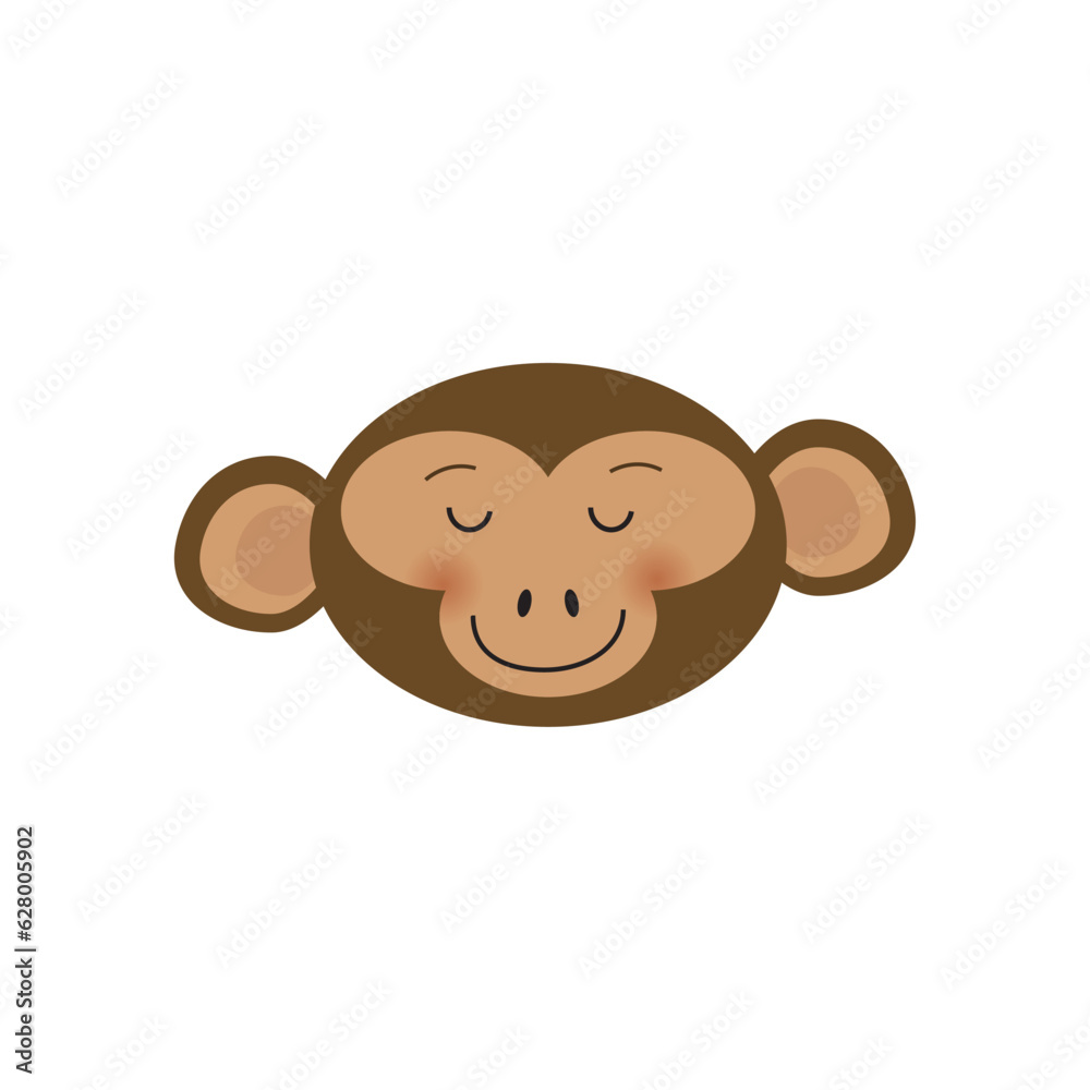 Monkey icon on a white background. Monkey icon on a white background.