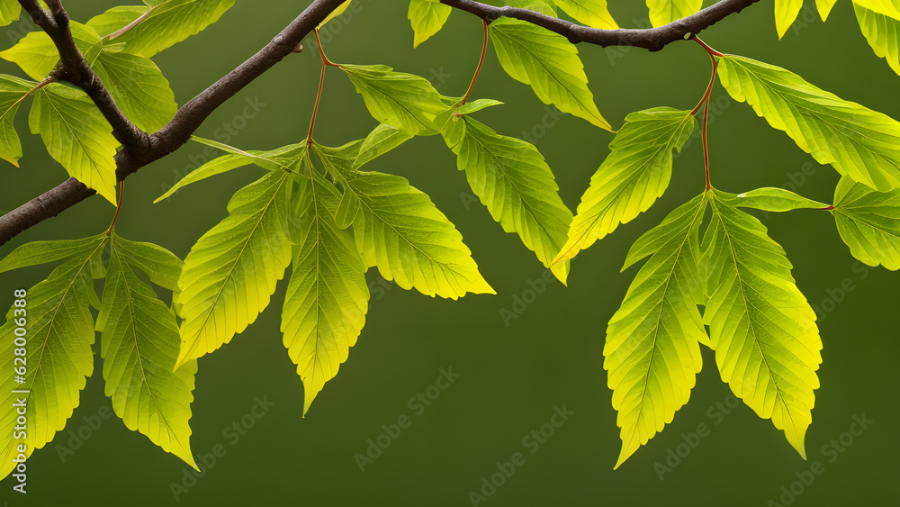 Tropical foliage seamless pattern on bokeh background. Close-up leaves display Tropical foliage seamless pattern on bokeh background. Close-up leaves display