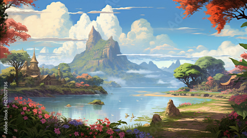 beautiful scenery, Generative AI photo