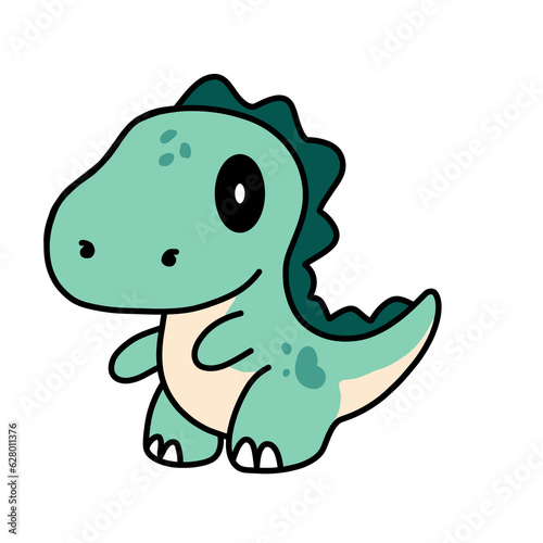 Cute Dinosaur Cartoon Illustration