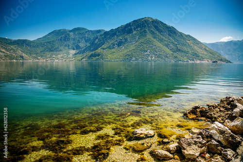 Picturesque sunny view of the Bay of Kotor