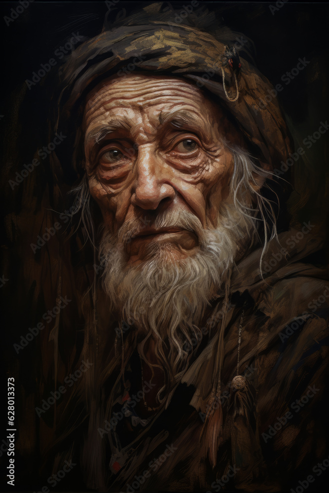Portrait of an old man. Generated by Ai Portrait of an old man. Generated by Ai