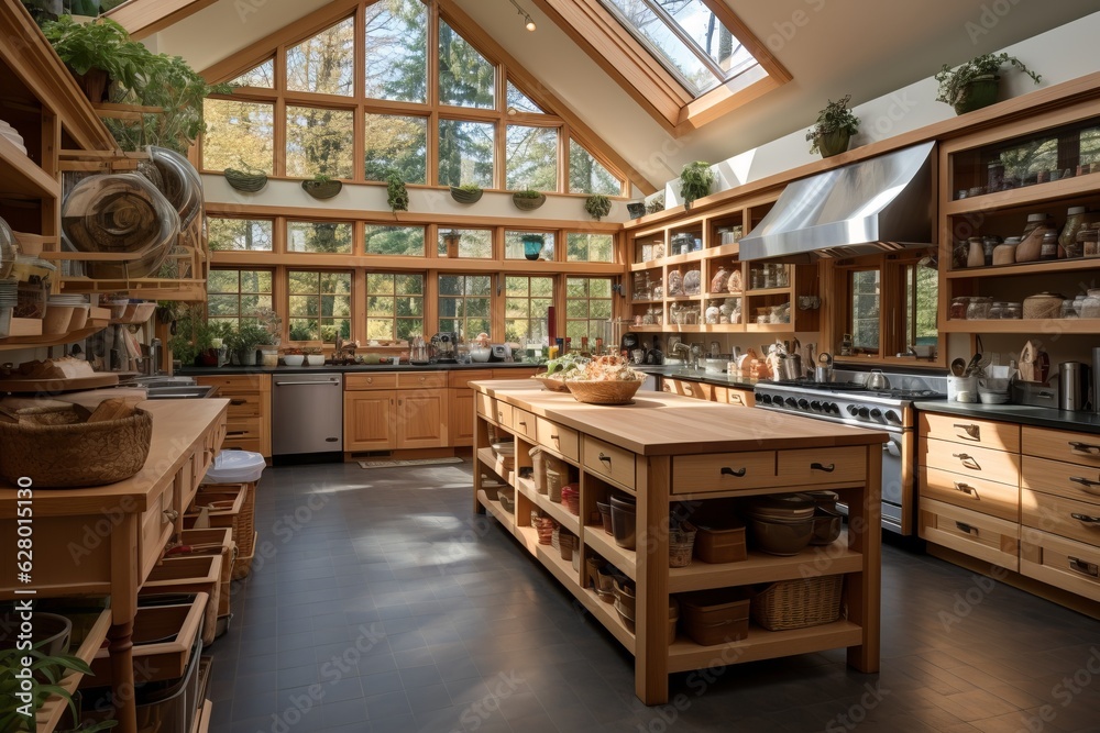 Spacious And Well Organized Kitchen, Generative AI Spacious And Well Organized Kitchen, Generative AI