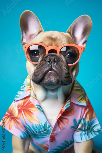 bulldog wearing glasses © Moribuz Studio