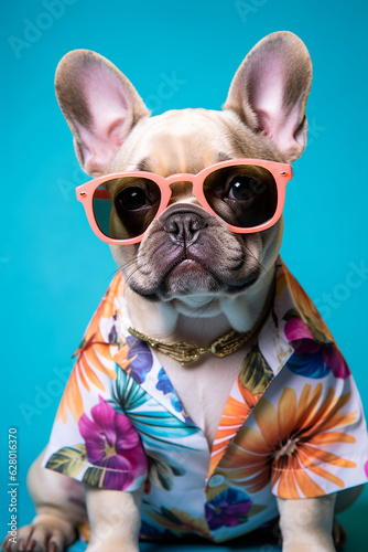 bulldog wearing glasses © Moribuz Studio