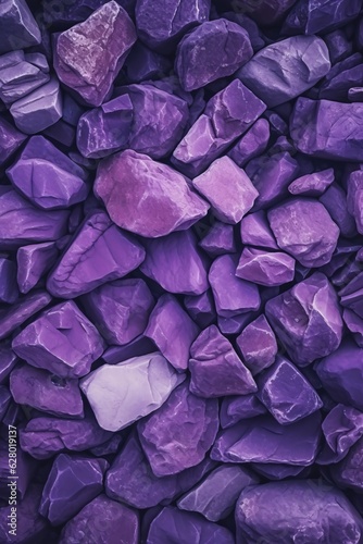 Amethyst Purple Stones Closeup - AI Generated