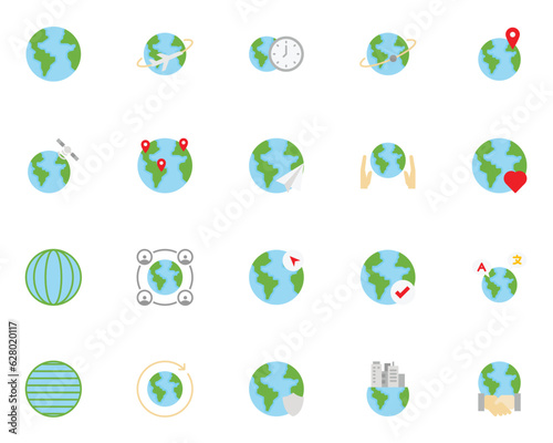 set of global icon, travel, world