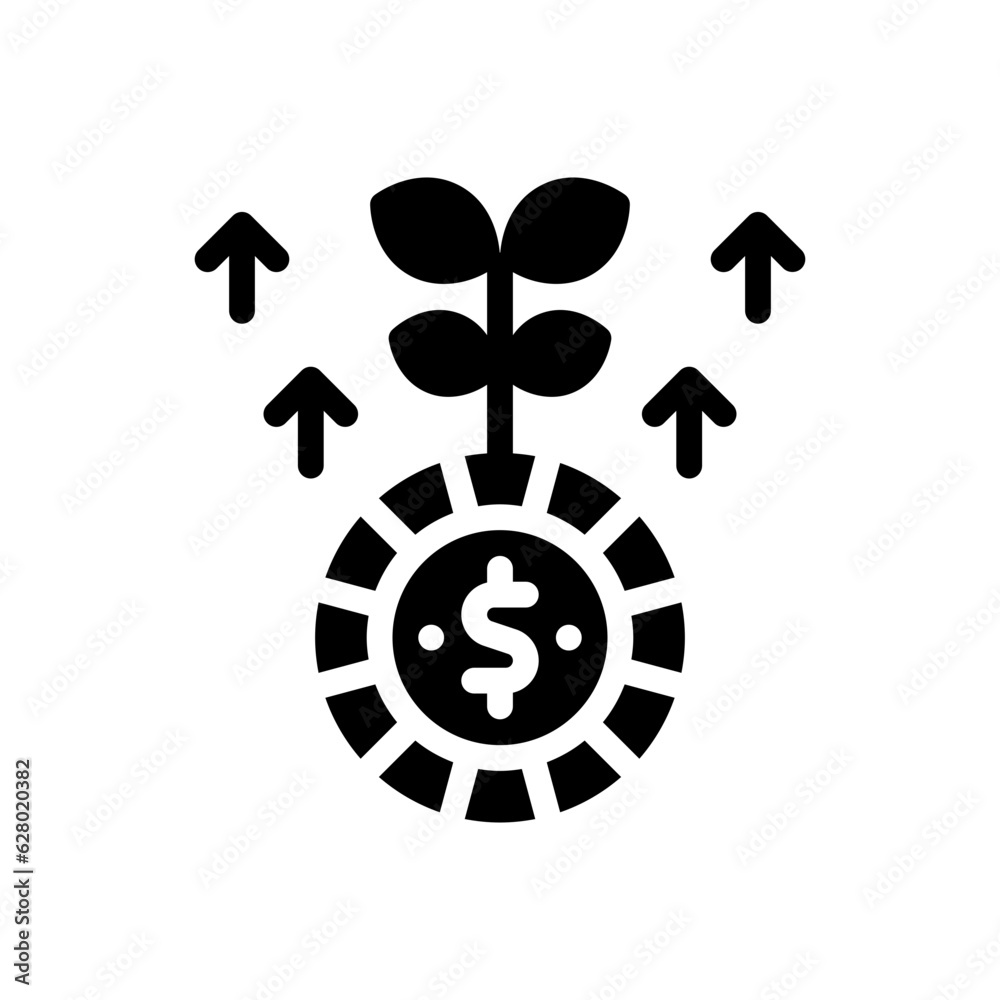 growth glyph icon growth glyph icon