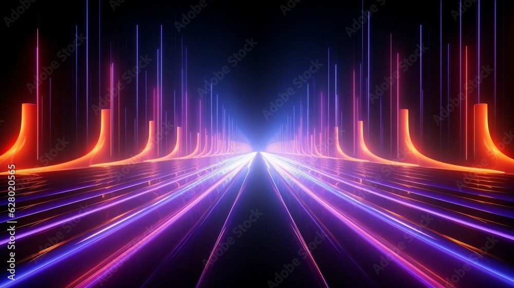 Generative AI : Abstract Light of technology background Hitech ...