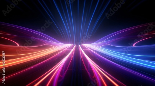 Generative AI : Abstract Light of technology background Hitech communication concept innovation background vector design.