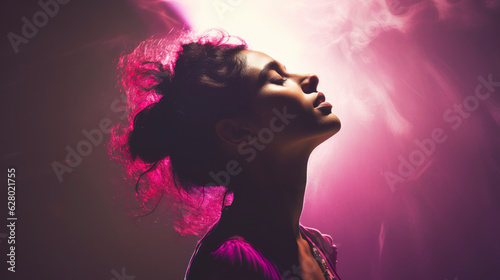 Fotografija Portrait of young woman praying to God