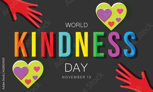 World Kindness Day. background, banner, card, poster, template. Vector illustration.