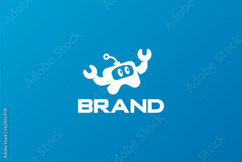 Robot Logo Design - Logo Design Template
