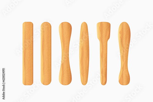 wooden sticks in set isolated on white © ifh85