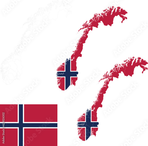 Norwegian Wonders: Vector Flags and Maps Collection