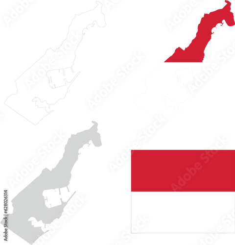 Monaco Majesty: Vector Flags and Maps Collection