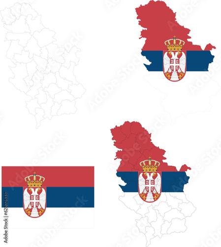 Serbian Treasures: Vector Flags and Maps Collection