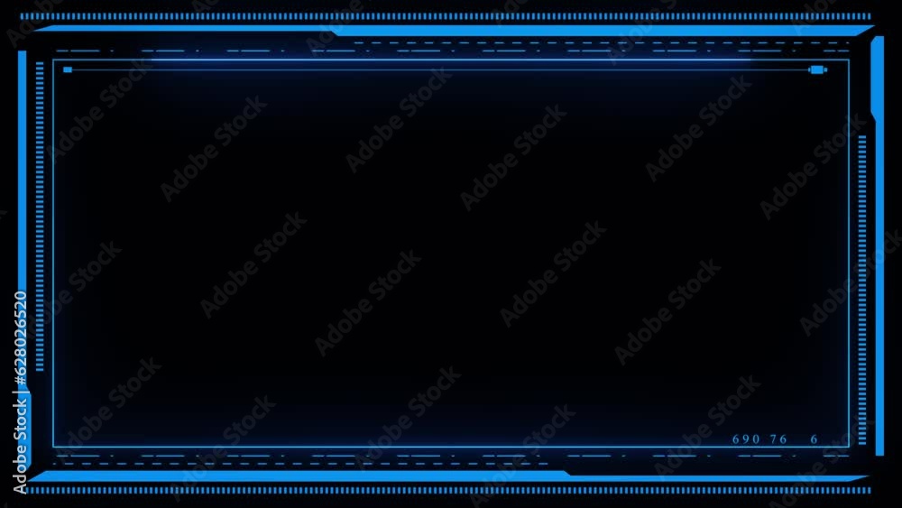 High tech screen digital hologram window box border frame scifi digital screen. hologram panel Virtual reality display abstract technology future interface hud for E- sports and technology business.